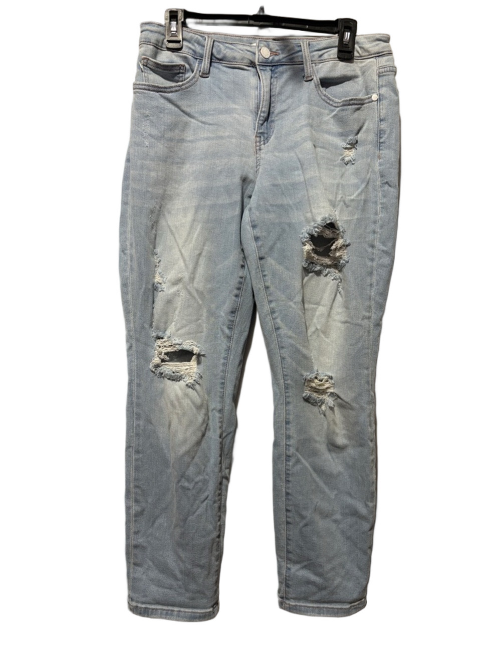 Judy Blue Light Wash Distressed Boyfriend Jeans